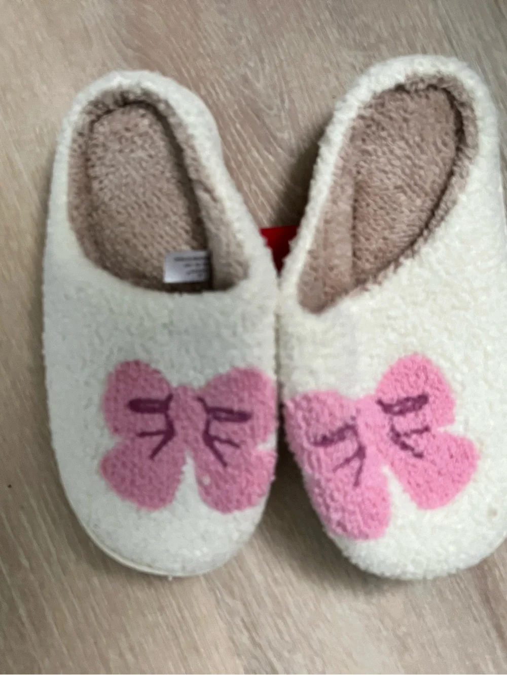 Ashland Pink Bow Slippers, Kids Size 5